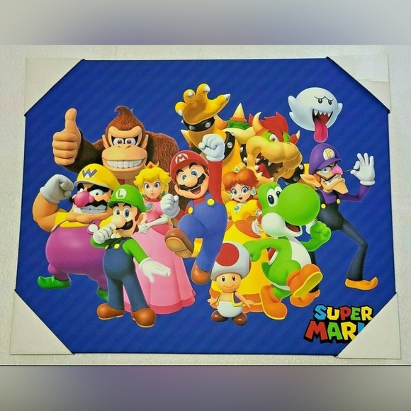 Super Mario Kart Canvas Print Poster Wall Art Artwork Painting Wall Decor - Picture 1 of 1